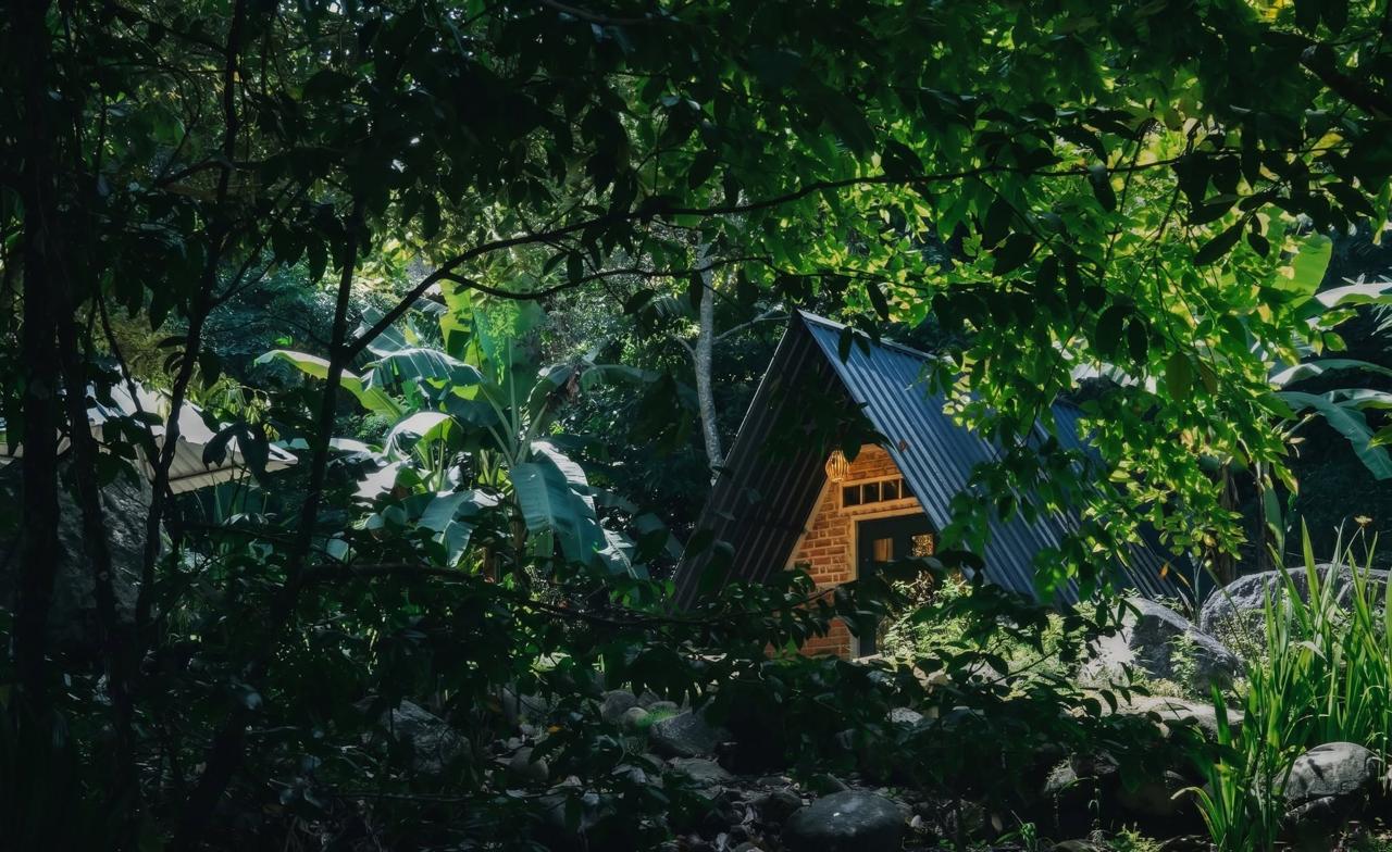 Cabin at dusk
